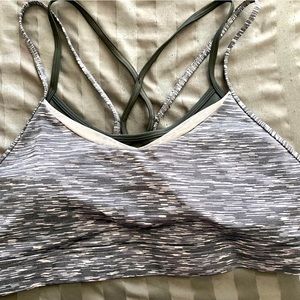 Ziya light and tight Luxe Strappy bra in Sage